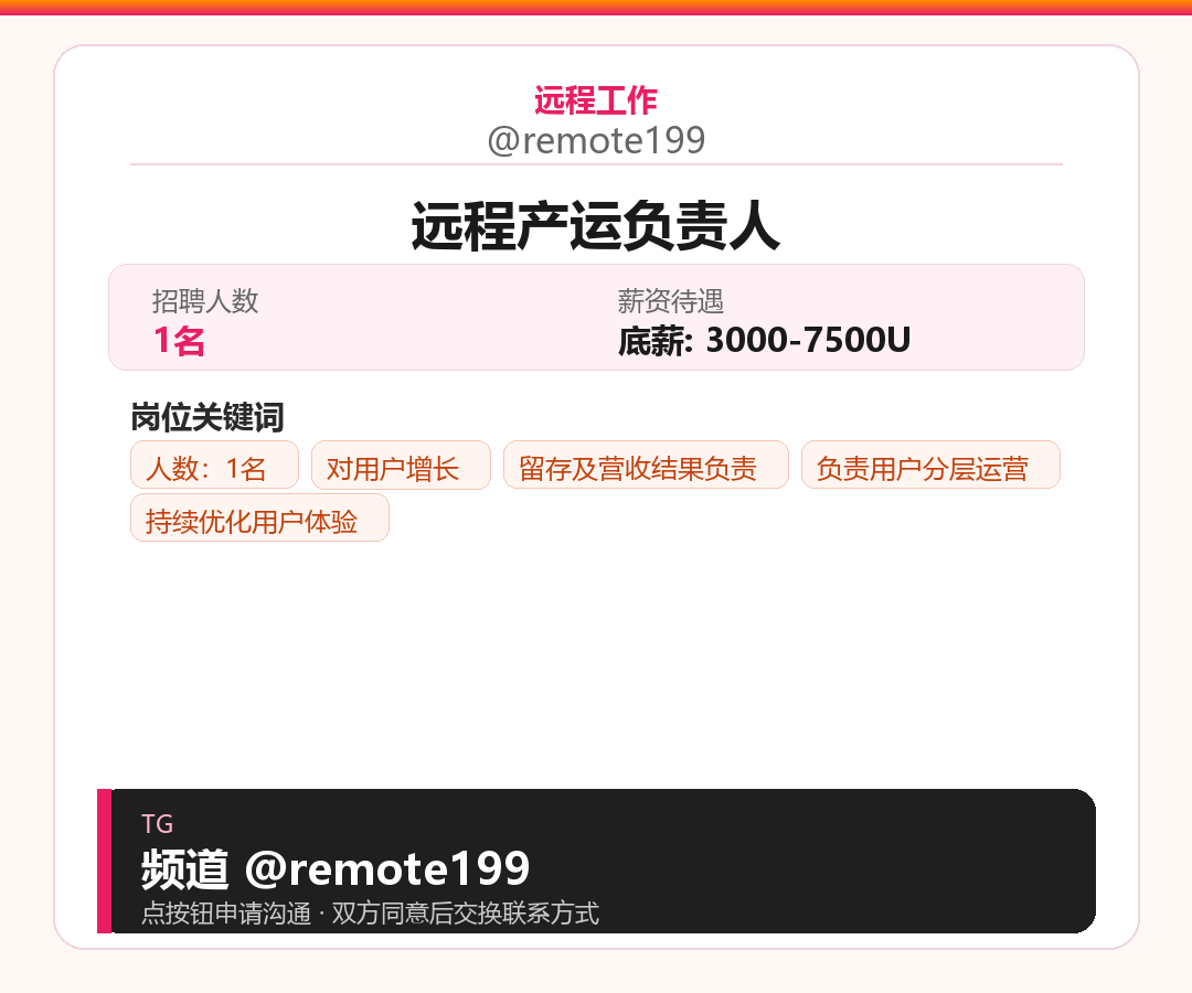 远程产运负责人岗位配图