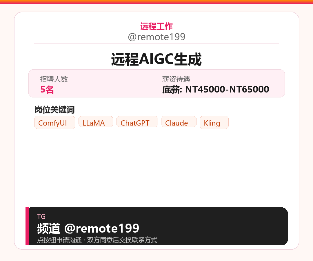 远程AIGC生成岗位配图