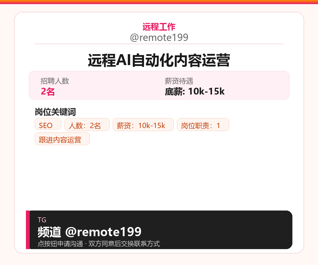 远程AI自动化内容运营岗位配图
