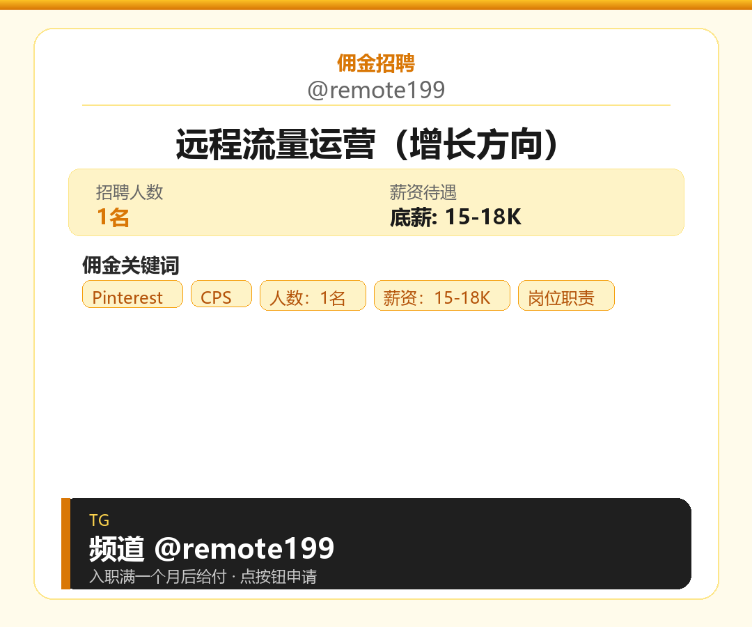 远程流量运营（增长方向）岗位配图