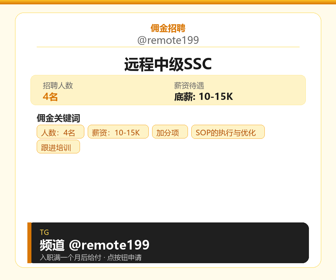 远程中级SSC岗位配图