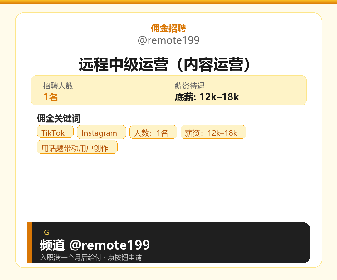远程中级运营（内容运营）岗位配图